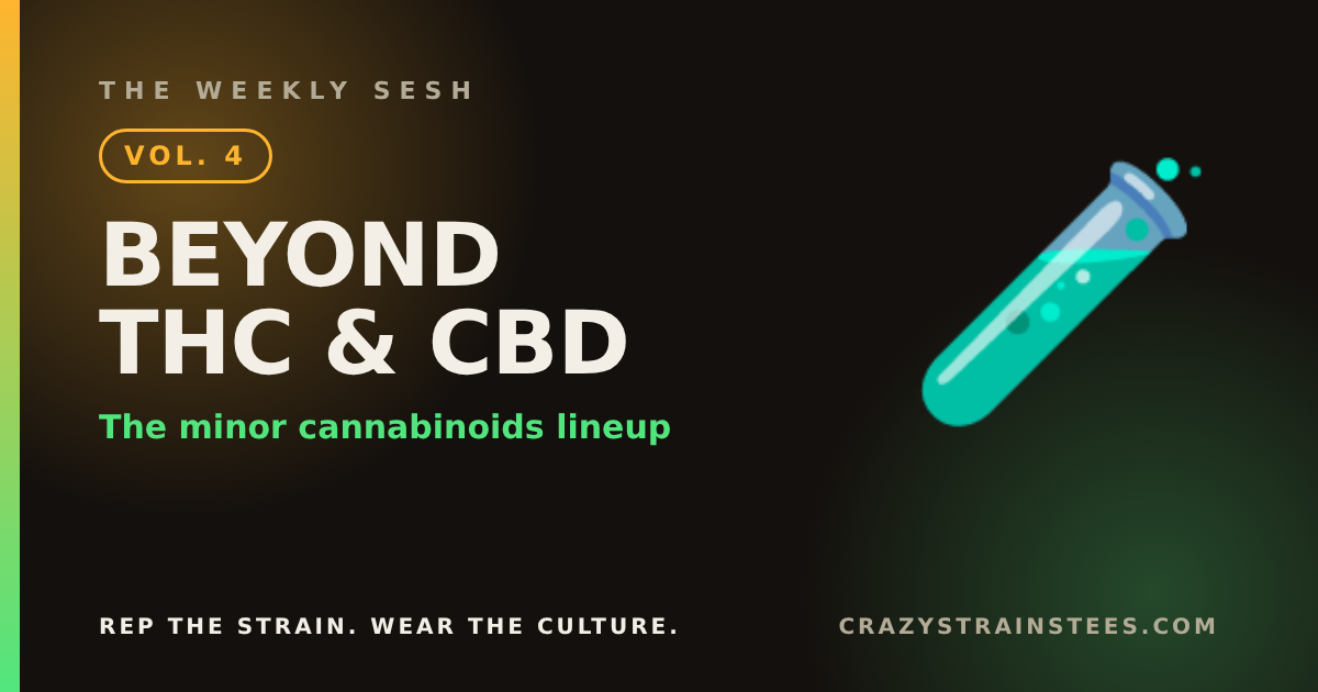 The Weekly Sesh Vol. 4 – Beyond THC & CBD: the minor cannabinoids lineup
