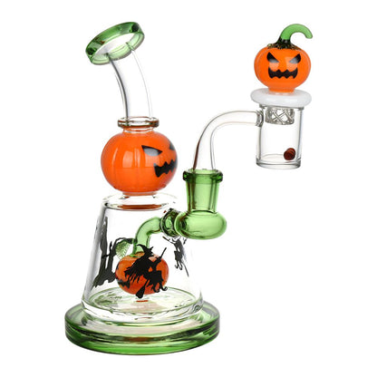 Halloween Ball Glass Dab Rig Set - 6.75&quot; / 14mm F