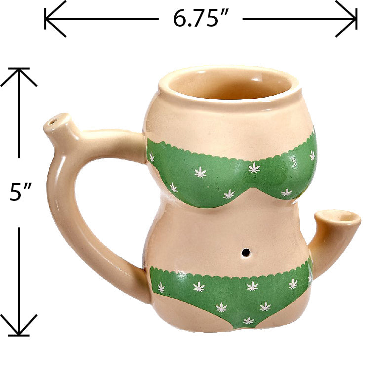 green bikini mug