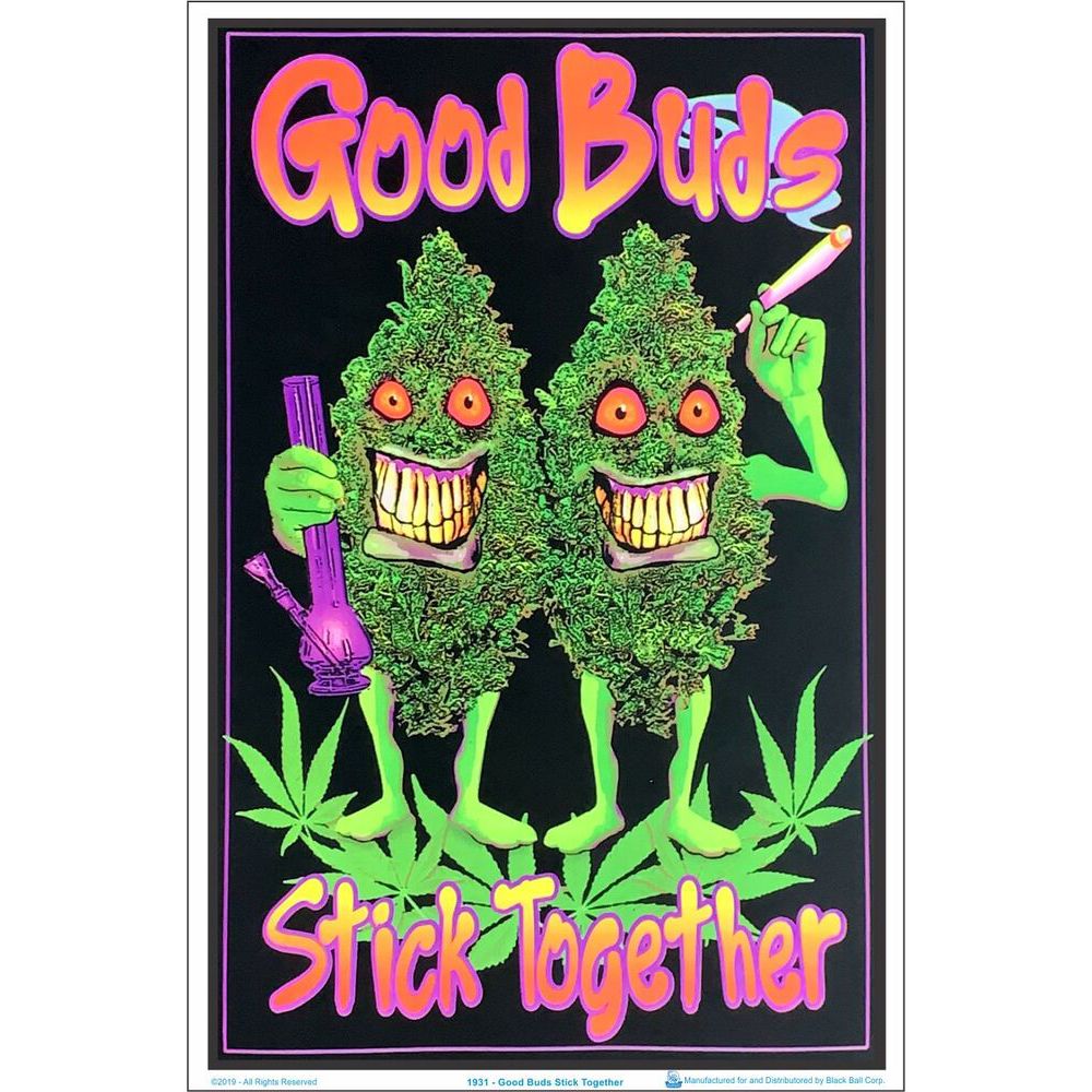 Good Buds Flocked Blacklight Poster - 23&quot;x35&quot;
