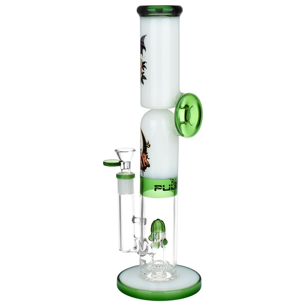 Pulsar Double Stacked Halloween Glass Water Pipe - 12.75&quot; / 14mm F