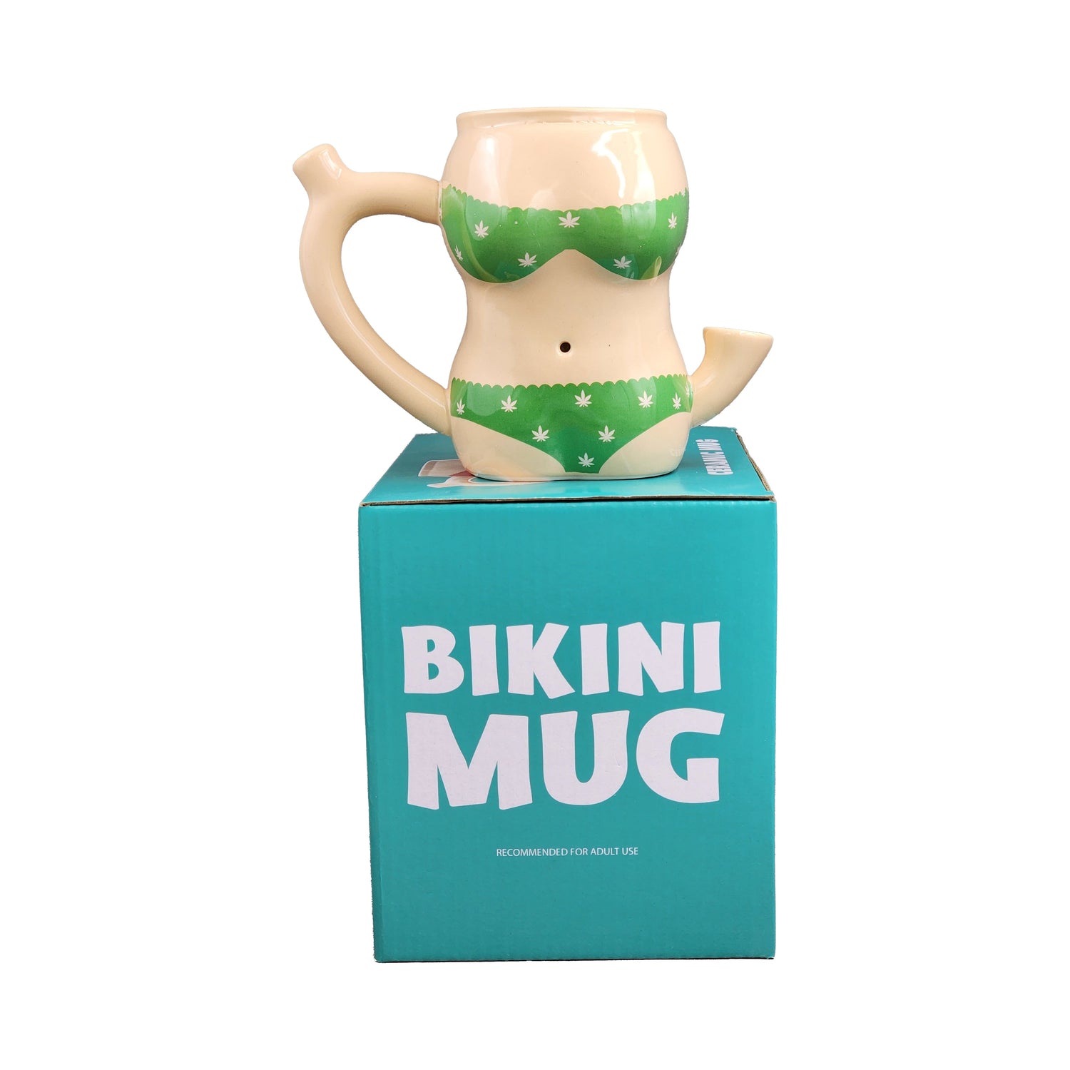 green bikini mug