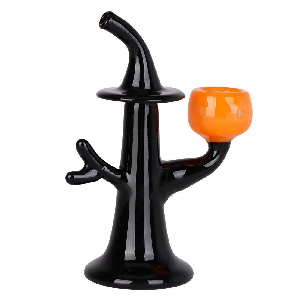 Tree Witch w/ Jack-o-lantern Glass Hand Pipe - 5.5&quot;