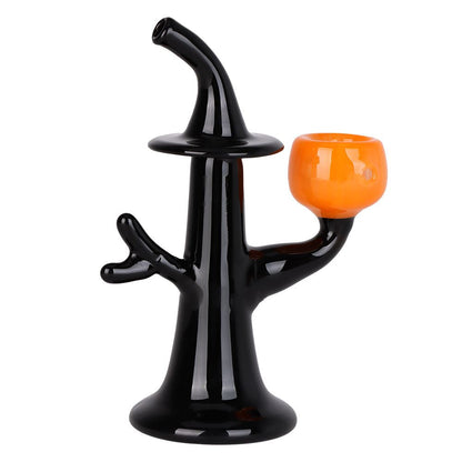 Tree Witch w/ Jack-o-lantern Glass Hand Pipe - 5.5&quot;