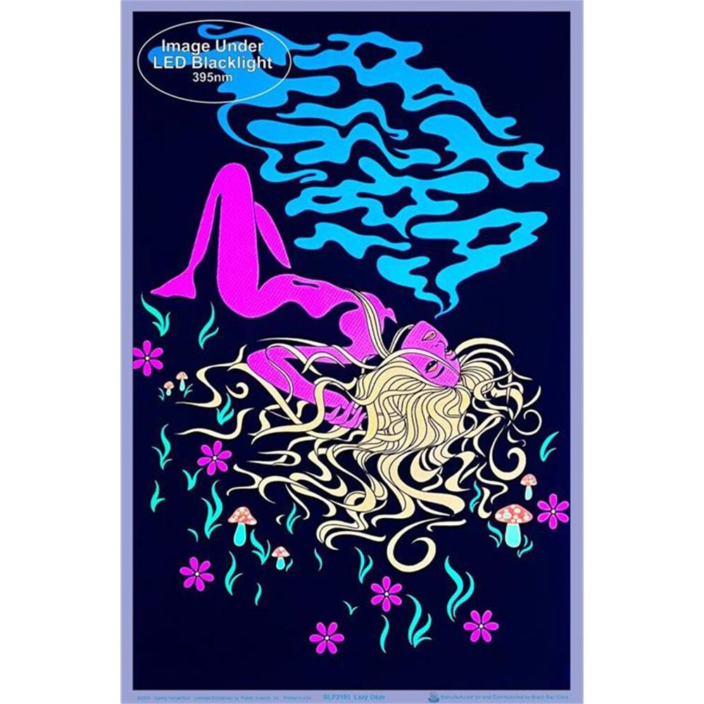 Lazy Daze Flocked Blacklight Poster - 23&quot;x 35&quot;