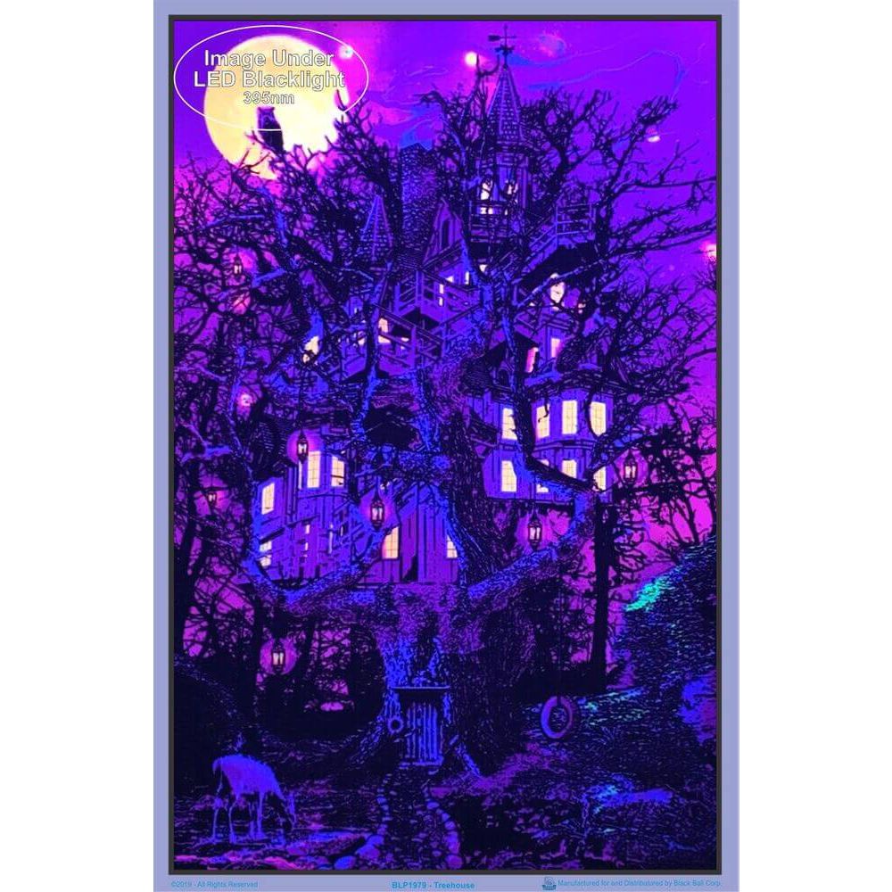 Treehouse Flocked Blacklight Poster - 23&quot;x35&quot;