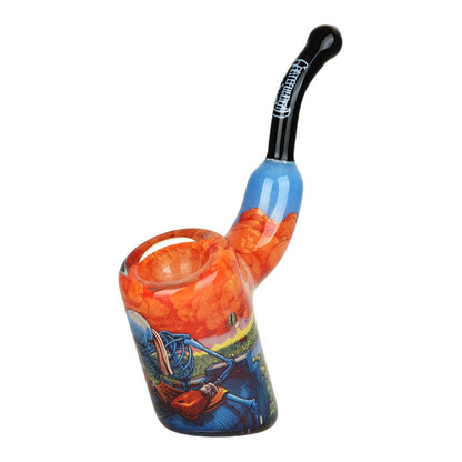 Grateful Dead x Pulsar Inside Print Bent Sherlock Pipe | 4&quot;