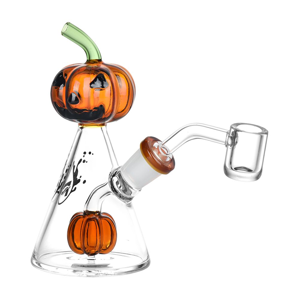 Pulsar Pleasant Pumpkin Pal Glass Water Pipe - 5.25&quot; / 14mm F