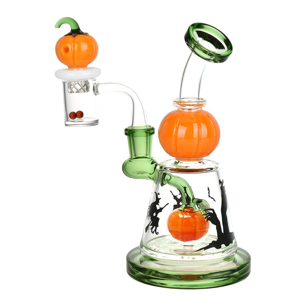 Halloween Ball Glass Dab Rig Set - 6.75&quot; / 14mm F