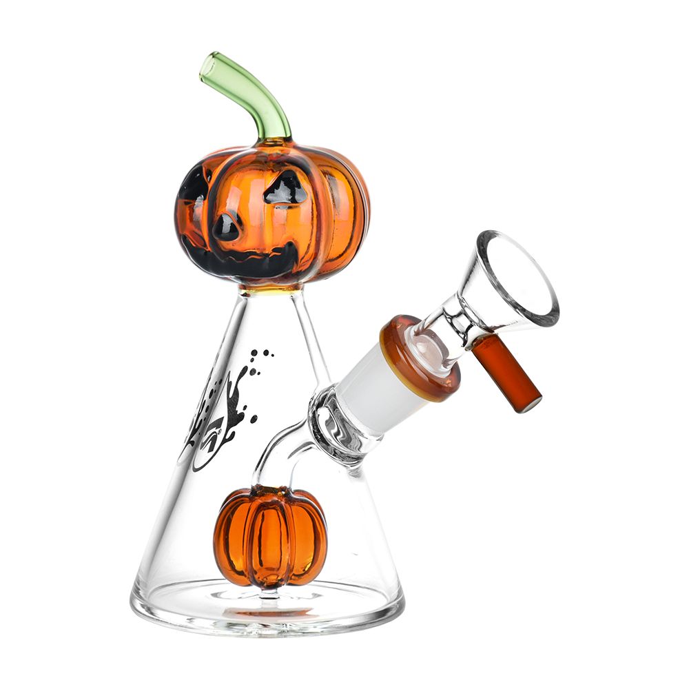 Pulsar Pleasant Pumpkin Pal Glass Water Pipe - 5.25&quot; / 14mm F