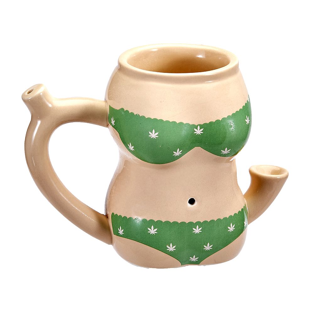 green bikini mug