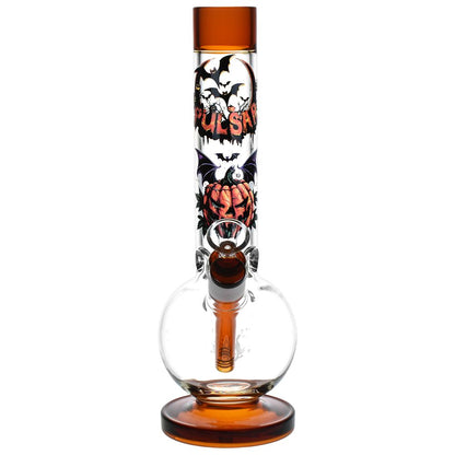 Pulsar Halloween Round Ball Glass Water Pipe - 11.75&quot; / 14mm F