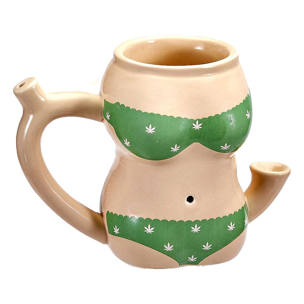 green bikini mug