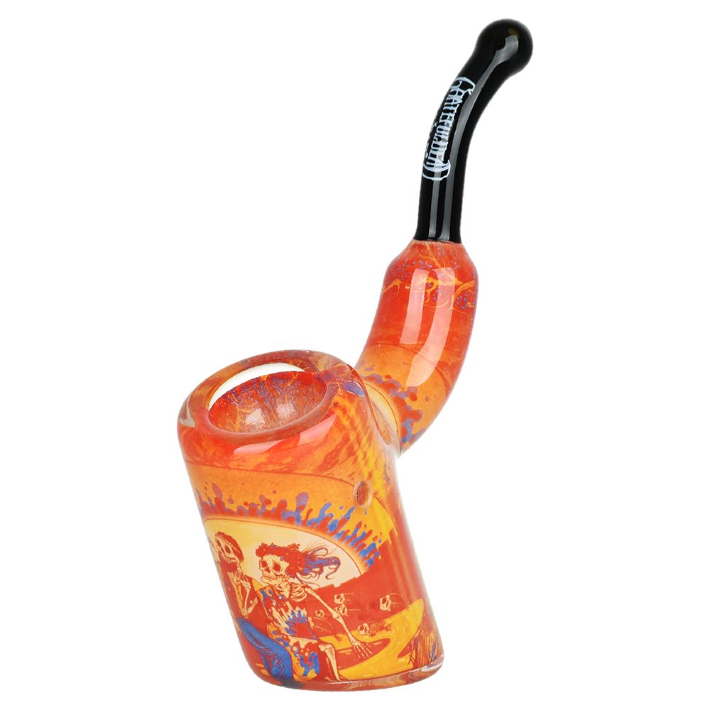 Grateful Dead x Pulsar Inside Print Bent Sherlock Pipe | 4&quot;