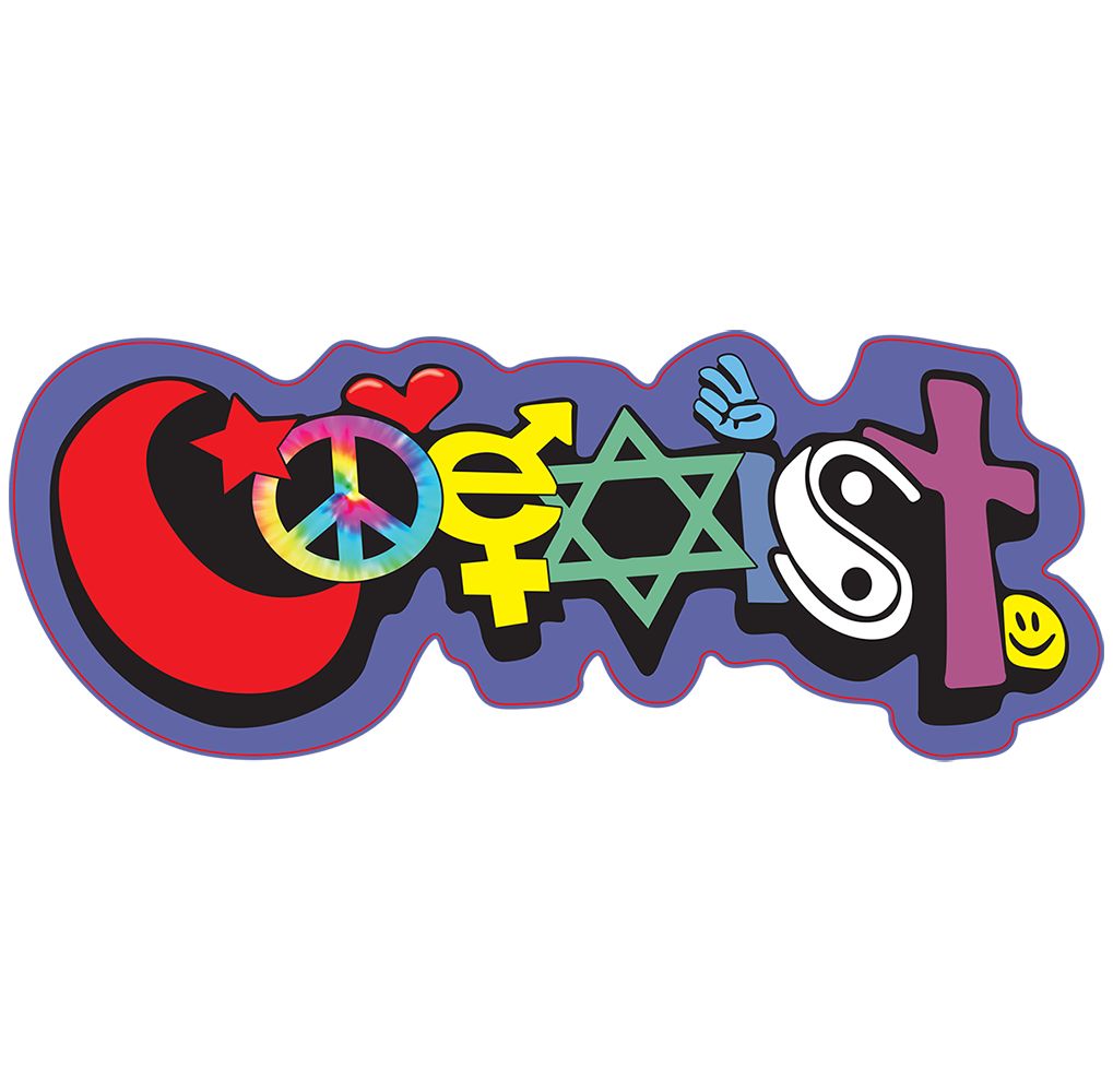 Coexist Hippes Style Sticker - 9&quot; x 3.75&quot;