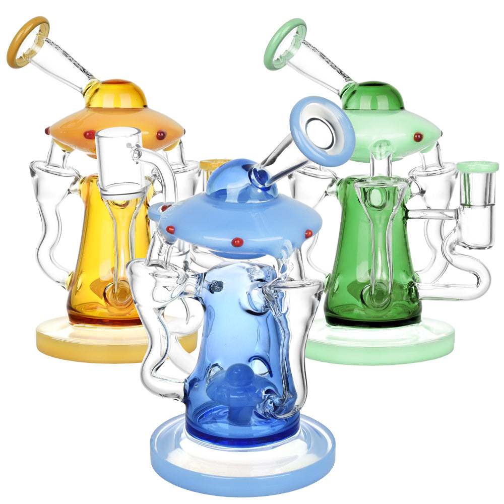 Pulsar Friendly Visitors Recycler Dab Rig - 7.5&quot;/14mm F/Colors Vary