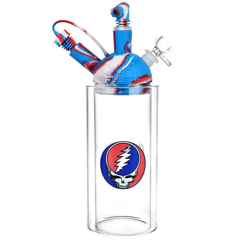 Grateful Dead x Pulsar Silicone &amp; Glass Gravity Water Pipe - 11&quot;