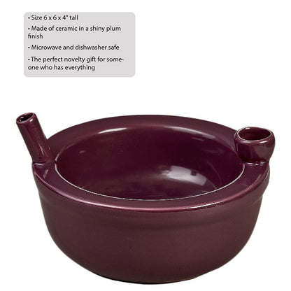 Novelty roast &amp; toast Cereal bowl - plum color