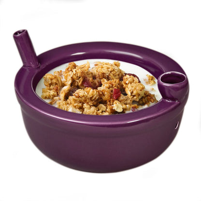 Novelty roast &amp; toast Cereal bowl - plum color