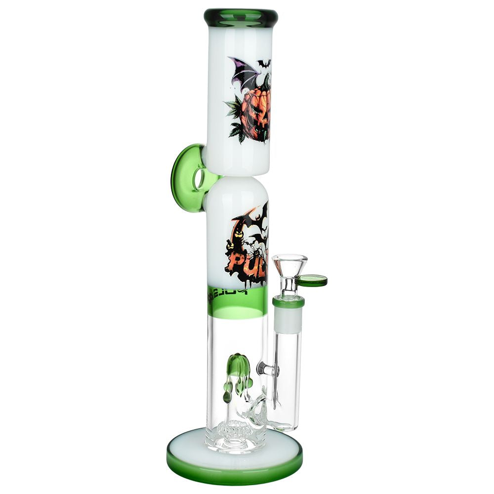 Pulsar Double Stacked Halloween Glass Water Pipe - 12.75&quot; / 14mm F