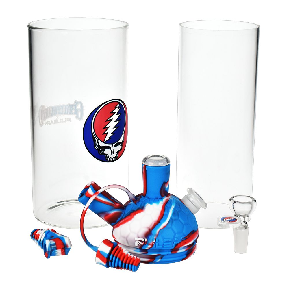 Grateful Dead x Pulsar Silicone &amp; Glass Gravity Water Pipe - 11&quot;