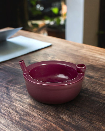 Novelty roast &amp; toast Cereal bowl - plum color