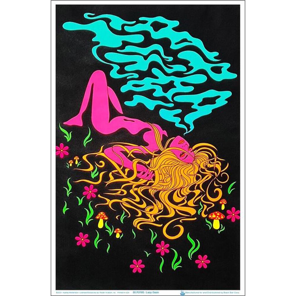 Lazy Daze Flocked Blacklight Poster - 23&quot;x 35&quot;