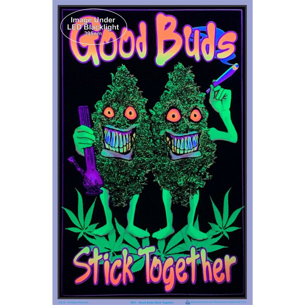 Good Buds Flocked Blacklight Poster - 23&quot;x35&quot;