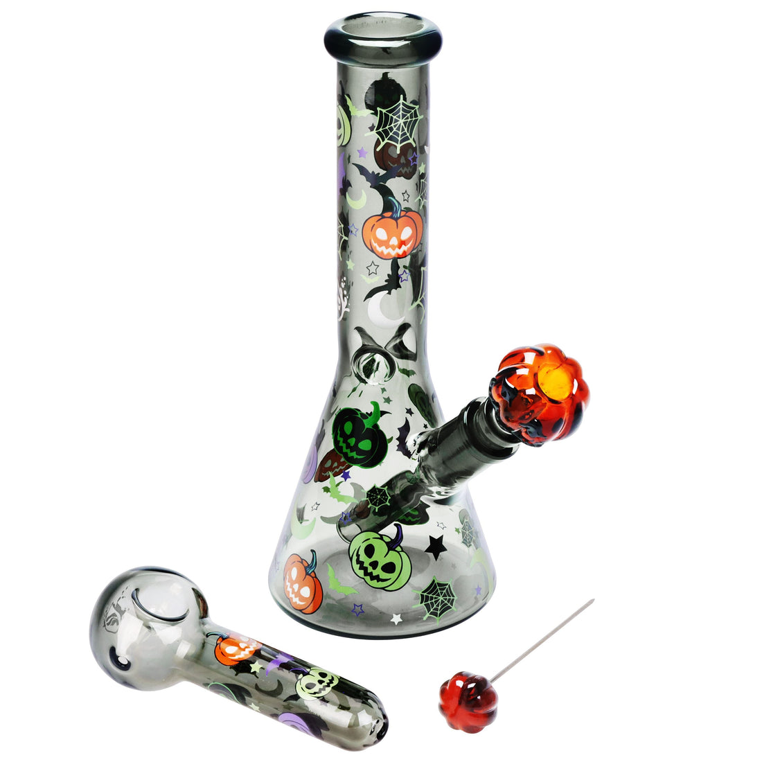 Pulsar Halloween Party Herb Pipe Glow Duo- 10&quot; / 14mm F