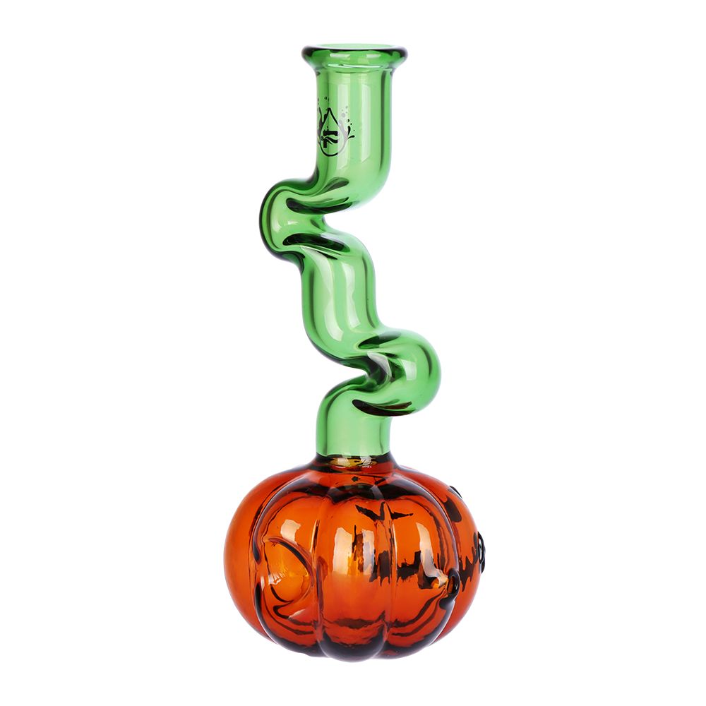 Pulsar Twisty And Wicked Jack-O-Lantern Glass Hand Pipe - 5.7&quot;