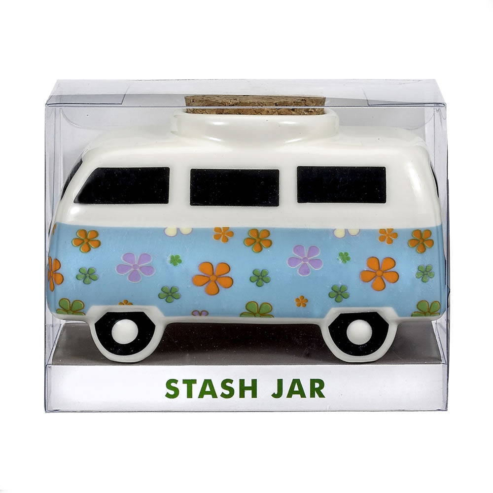 vintage bus stash jar