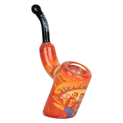 Grateful Dead x Pulsar Inside Print Bent Sherlock Pipe | 4&quot;